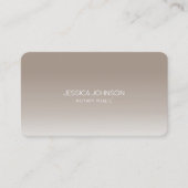 ベージュグラデーションミニマモダンリストQR公証人写真 名刺 (正面)