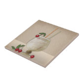 ベージュグランジレトロヴィンテージカクテルガラスさくらんぼp タイル (側面)