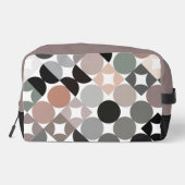 ベージュグリーングレーブラックミッドセンチュリーサークルのパターン ドップキット (裏面)