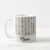 ベージュグリーンマグ コーヒーマグカップ (左)