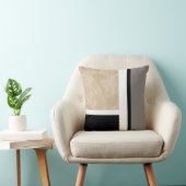 ベージュグレイ白黒モダン クッション (椅子)