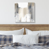 ベージュグレーブルーモダンミニマル抽象芸術キャンバス キャンバスプリント (インサイチュ (寝室))