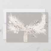 ベージュグレーホワイトフローラが私の花嫁になる 招待状 (裏面)