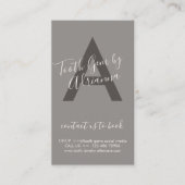 ベージュグレー 物理プリント 歯ジェム アフターケア 名刺 (正面)