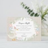 ベージュグ間抜けングガムフローラおむつラッフル エンクロージャーカード (スタンド正面)