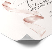 ベージュコケットバウパーティー装飾サイン ポスター (角)