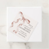 ベージュコケットボーガールスウィート16誕生日パーティー フェイバータグ (インサイチュ)