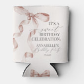 ベージュコケットボーガールバースデーパーティーの好意 缶クーラー (正面)