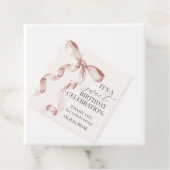 ベージュコケットボーガールバースデーパーティー フェイバータグ (インサイチュ)