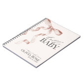 ベージュコケットボーガールベビーギフト私の最初の年 ノートブック (左側)