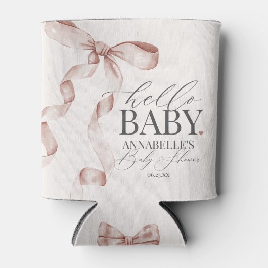 ベージュコケットボーガールベビーシャワーデザートウィズウィズウィーズ 缶クーラー