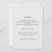 ベージュコンテンポラリーモノグ結婚ラム 招待状 (裏面)