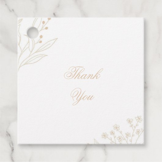 ベージュコーナーフローラボホ結婚ズ フェイバータグ (正面)