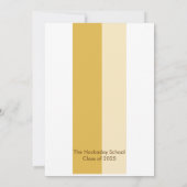 ベージュゴールド リニア 卒業発表カード 招待状 (裏面)