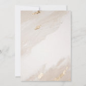 ベージュゴールド ヴィンテージ ウェディング インビテーション (裏面)