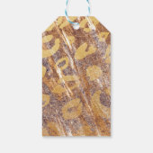 ベージュサンディきらめくレオパードプリントグラマー ギフトタグ (裏面)