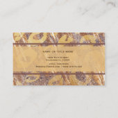 ベージュサンディきらめくレオパードプリントグラマー 名刺 (裏面)