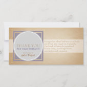 ベージュサークルPスクエアラベル悔やみや弔慰ありがとうP サンキューカード (正面)