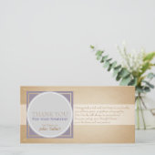 ベージュサークルPスクエアラベル悔やみや弔慰ありがとうP サンキューカード (スタンド正面)