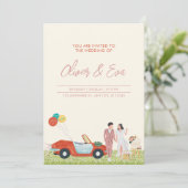 ベージュザモダン結婚式招待状 招待状 (スタンド正面)