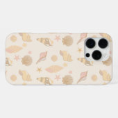 ベージュシェルパターン iPhoneケース (裏面横)
