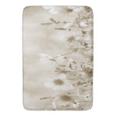 ベージュシェードワイルドフラワー バスマット (正面縦)