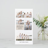 ベージュシックモダンニュートラル5枚エレガント背 シーズンカード (スタンド正面)