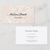 ベージュシャンパンさくらんぼブラッズ 名刺 (正面/裏面)