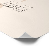 ベージュシンプルアルファベット座席図記号 ポスター (角)