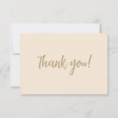 ベージュシンプルミニマルサンキューカード サンキューカード (正面)