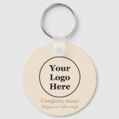 ベージュシンプルミニマル主義者 キーホルダー (正面)