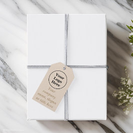 ベージュシンプルミニマル主義者 ギフトタグ