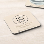 ベージュシンプルミニマル主義者 コースター (左側)