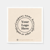 ベージュシンプルミニマル主義者 スタンダードカクテルナプキン (正面)