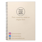 ベージュシンプルミニマル主義者 ノートブック (正面)