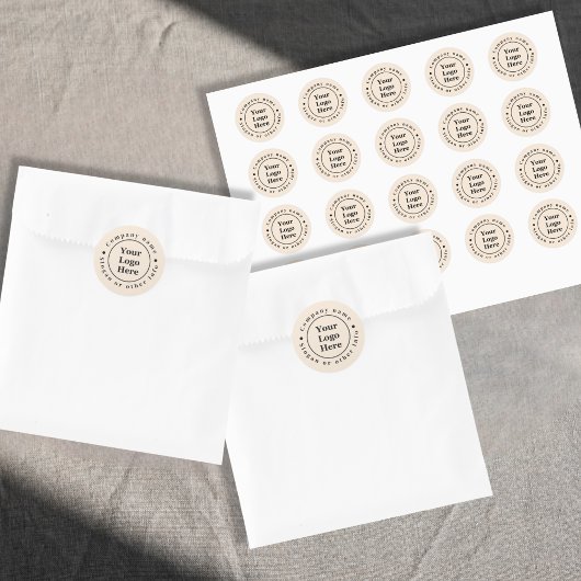 ベージュシンプルミニマル主義者 ラウンドシール