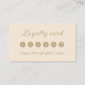 ベージュシンプルミニマル主義者 ロイヤリティカード (正面)