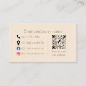 ベージュシンプルミニマル主義者 割引カード (裏面)