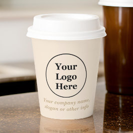 ベージュシンプルミニマル主義者 紙コップ