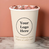 ベージュシンプルミニマル主義者 紙コップ