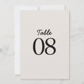 ベージュシンプルミニマル結婚リストの表番号 (正面)