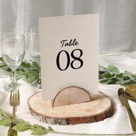 ベージュシンプルミニマル結婚リストの表番号