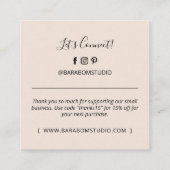 ベージュシンプルモダンありがとうございます スクエア名刺 (裏面)