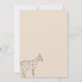 ベージュシンプルラインアニマルヤギ 招待状 (裏面)