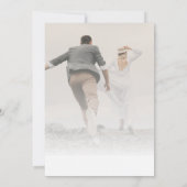 ベージュシンプルロマンチック保存の日付カード セーブザデート (裏面)