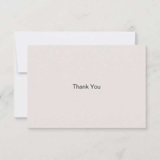 ベージュシンプル家族の葬儀の死別ありがとう サンキューカード (正面)