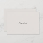 ベージュシンプル家族の葬儀の死別ありがとう サンキューカード (正面/裏面)