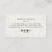 ベージュシンプル平野 名刺 (裏面)