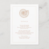 ベージュシーシェルビーチ結婚式情報カード エンクロージャーカード (正面)