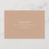 ベージュシーシェルビーチ結婚式情報カード エンクロージャーカード (裏面)